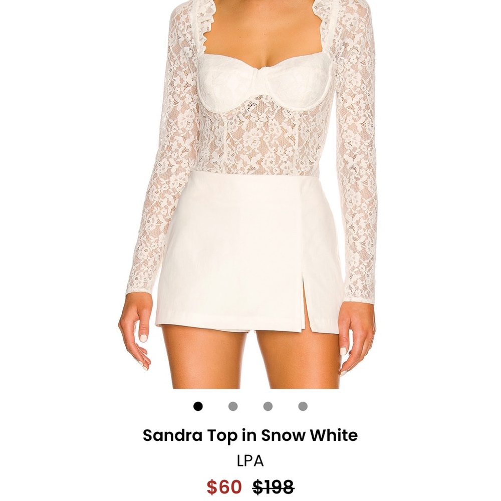 Elegant Lace Long Sleeve Bustier Top